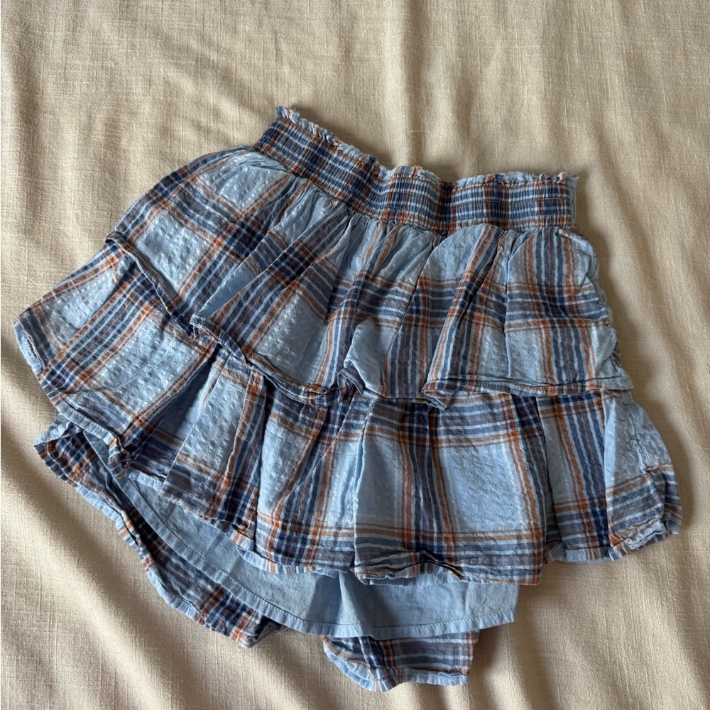 Aerie Plaid Ruffle Skirt